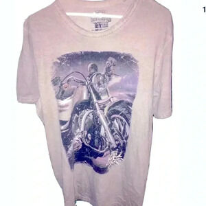 Sportster Harley Davidson Motorcycle Repair Acid Washed Gray T-Shirt XXL 2XL